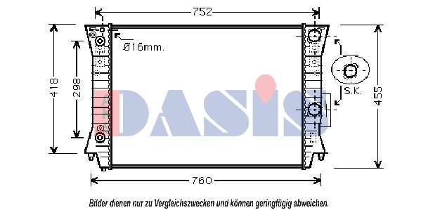 AKS DASIS radiatorius, variklio aušinimas 480027N